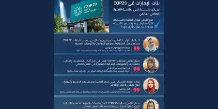 بنات الإمارات في «COP29».. نماذج ملهمة في صناعة القرار المناخي - صوت العرب