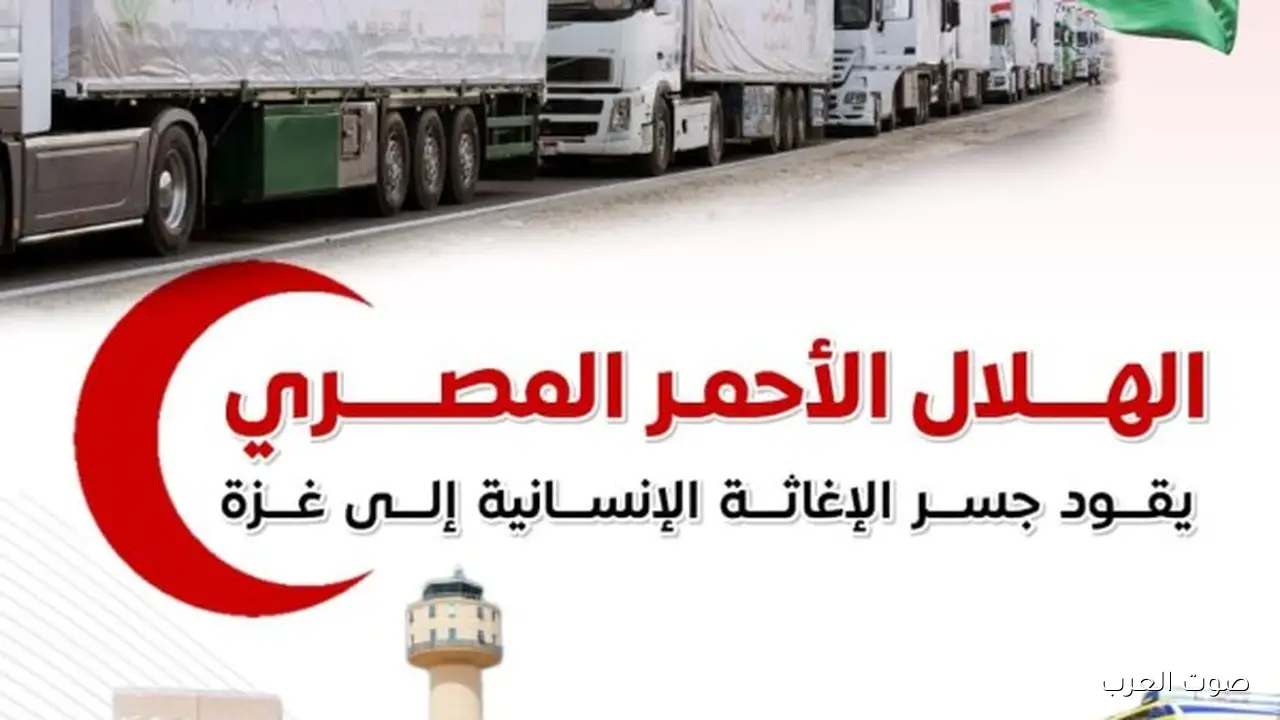 الهلال الأحمر المصري يمد جسر المساعدة الإنسانية لغزة بالإنفوجراف