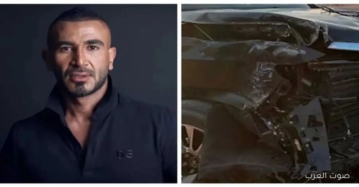 كل تفاصيل حادث الفنان أحمد سعد.. صور