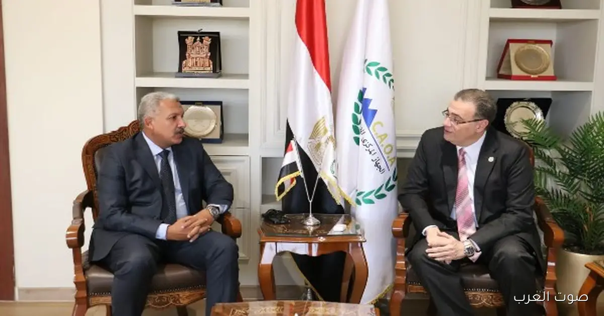 رئيس المركزي للتنظيم والإدارة يستقبل المدير التنفيذي للمركز القومي لإدارة المجال الجوي