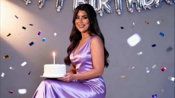 أيتن عامر تحتفل بعيد ميلادها بإطلالة مميزة