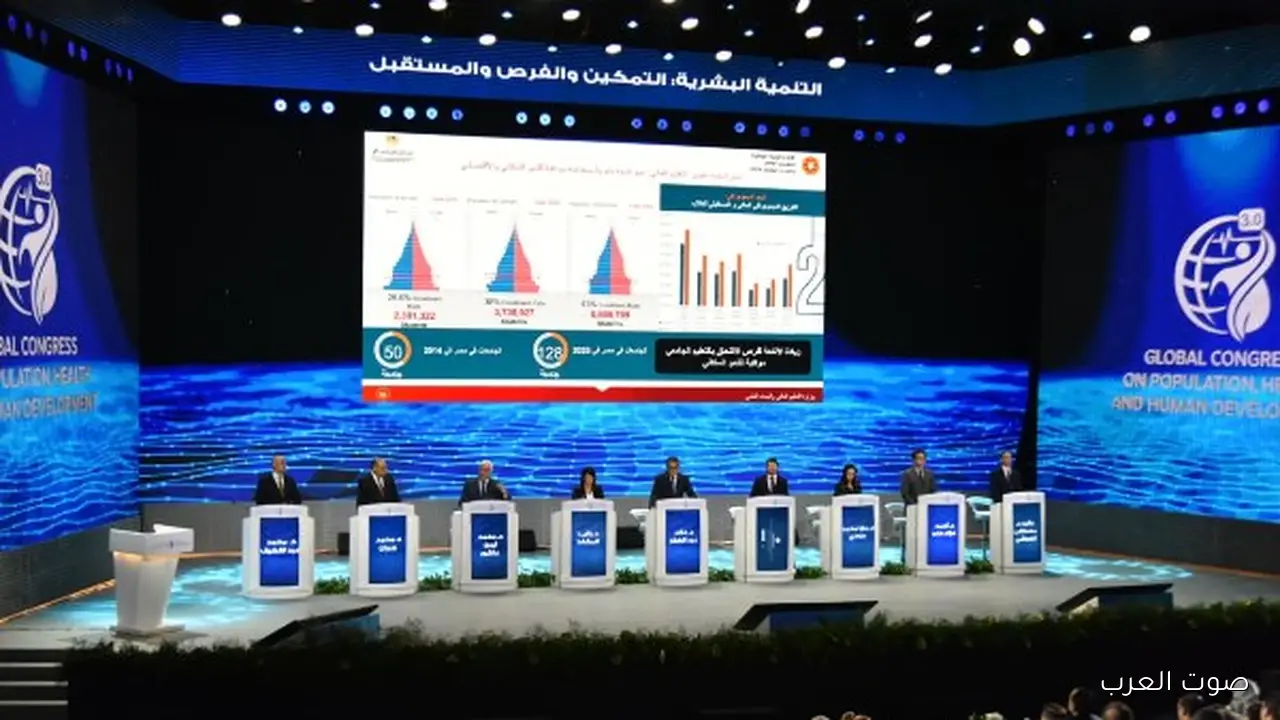 8 وزراء بيتكلموا عن التنمية البشرية في جلسة حوارية بمؤتمر السكان والصحة والتنمية