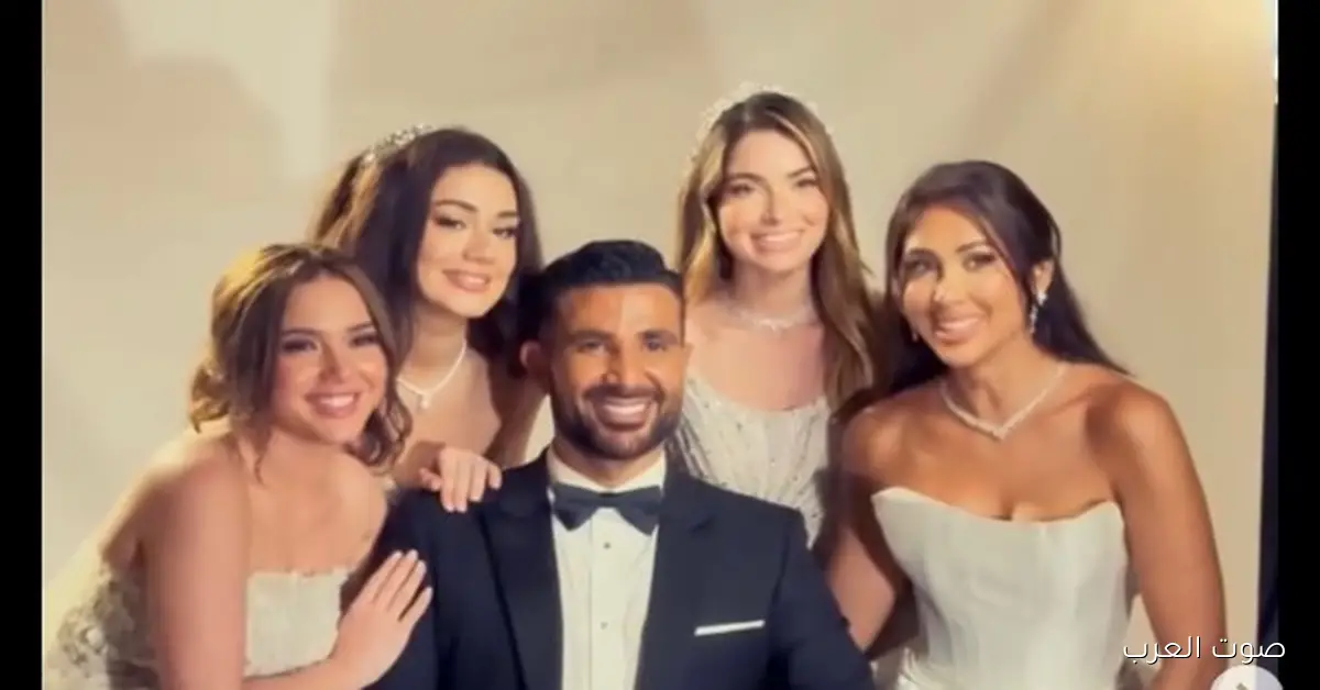 ألف مبروك.. أحمد سعد شاغل الناس ببدلة زفافه مع 4 بنات
