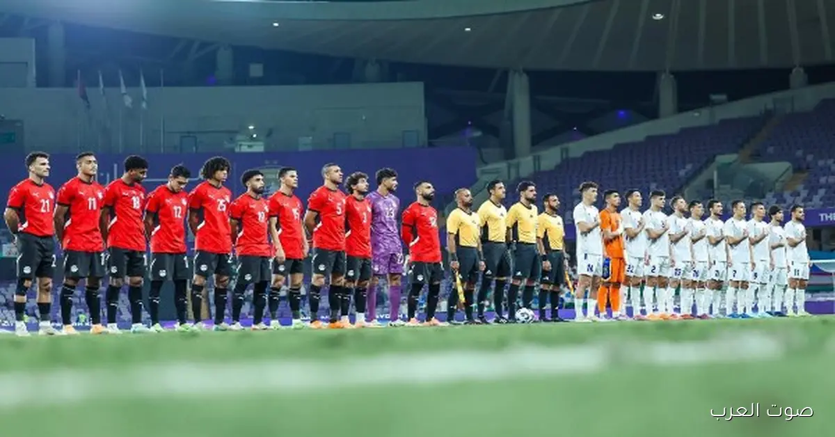 أوزبكستان متقدمة على مصر بهدفين بسبب أخطاء في الدفاع في بطولة العين الودية