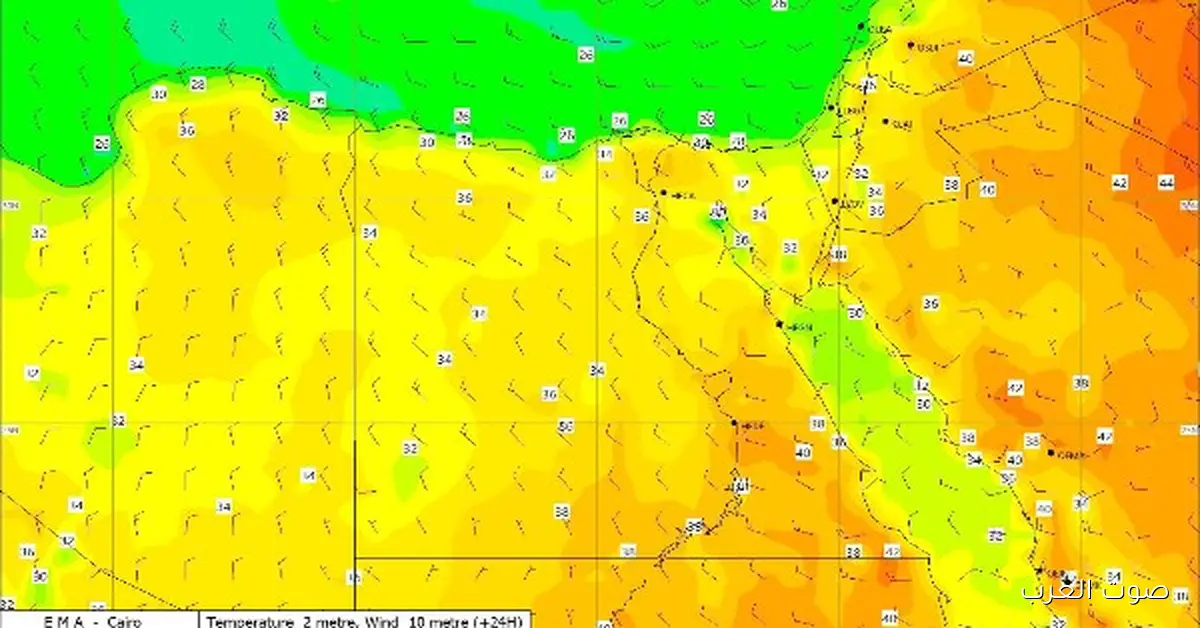 الأرصاد الجوية تكشف عن حالتين جويتين وتفاصيل طقس ودرجات الحرارة المتوقعة بكرة
