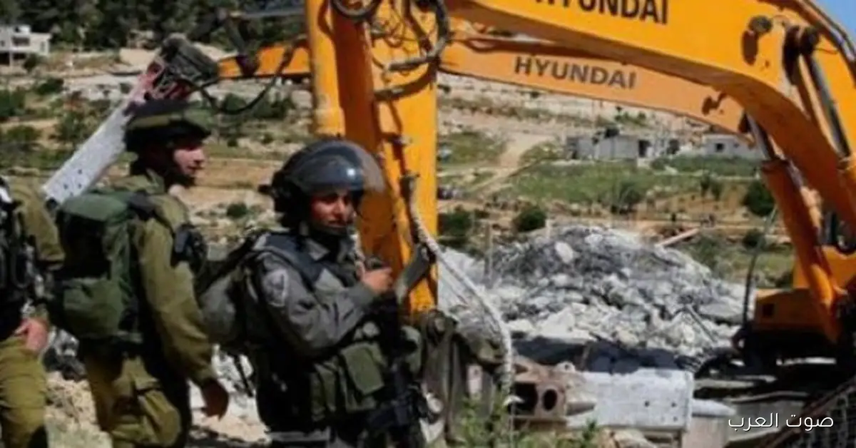 الاحتلال الإسرائيلي يهدم بيت تحت الإنشاء في الخضر جنوبي بيت لحم