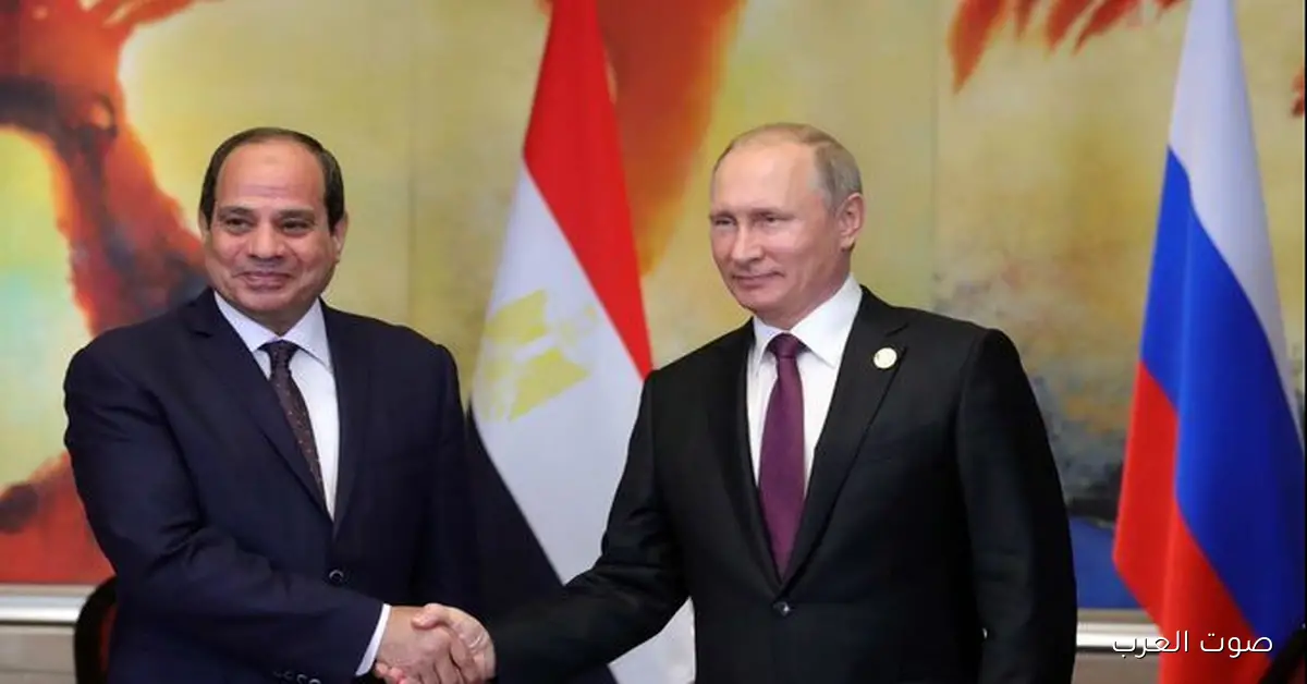 السيسي وبوتين يتابعوا بداية تركيب هيكل مفاعل الضبعة النووي أونلاين