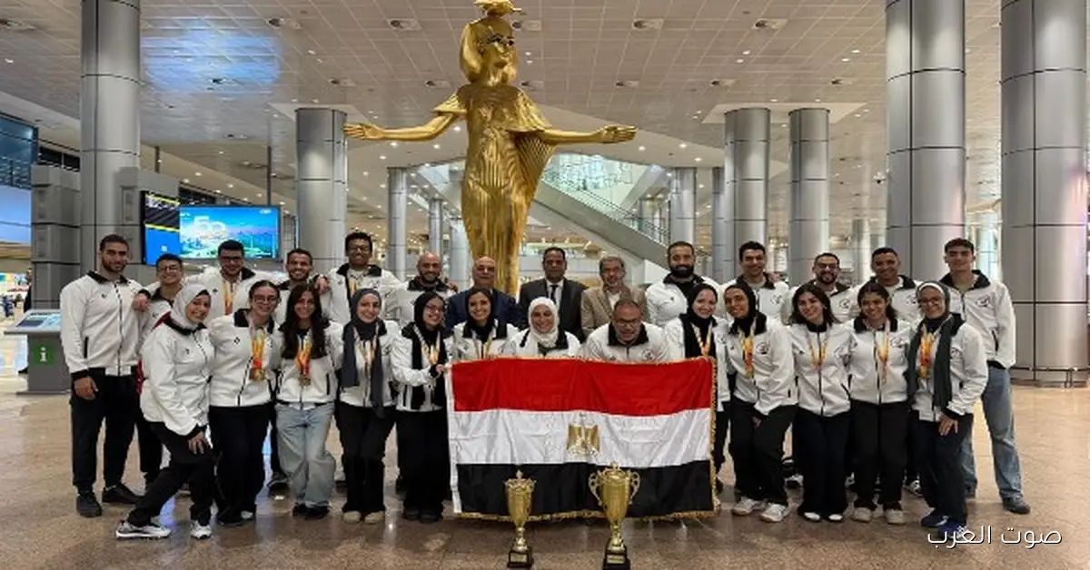 الشباب والرياضة تستقبل أبطال منتخب مصر لكرة السرعة بعد فوزهم ببطولة العالم في الهند