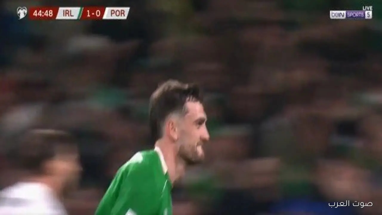 الشوط الأول.. أيرلندا متفوقة على البرتغال بهدفين في تصفيات كأس العالم «فيديو»