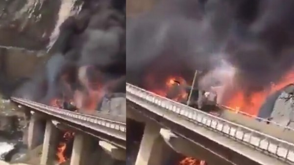 حادثة تصادم حافلة معتمرين هنود بشاحنة وقود في المدينة المنورة