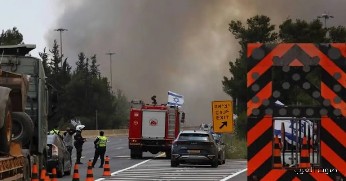 حريق كبير في مول تجاري بإسرائيل