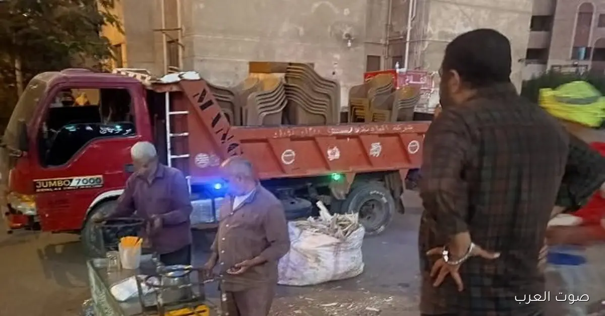 حملة في مدينة بدر لإزالة التعديات على الأرصفة ورفع الأكشاك المخالفة