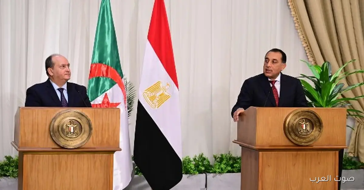 رئيس الوزراء: تشكيل فريق لمتابعة تنفيذ الاتفاقيات بين مصر والجزائر