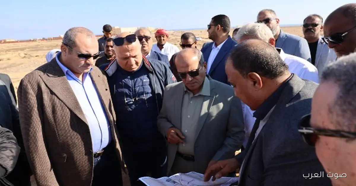 رئيس شركة مياه الشرب يشوف مشروعات المعالجة في الغابة الشجرية بمطروح