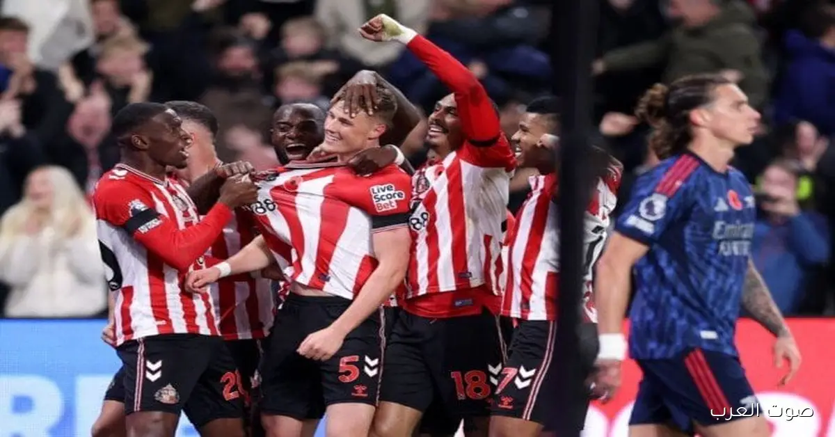 سندرلاند يتفوق على أرسنال في الشوط الأول بالدوري الإنجليزي الممتاز «شوف الفيديو»