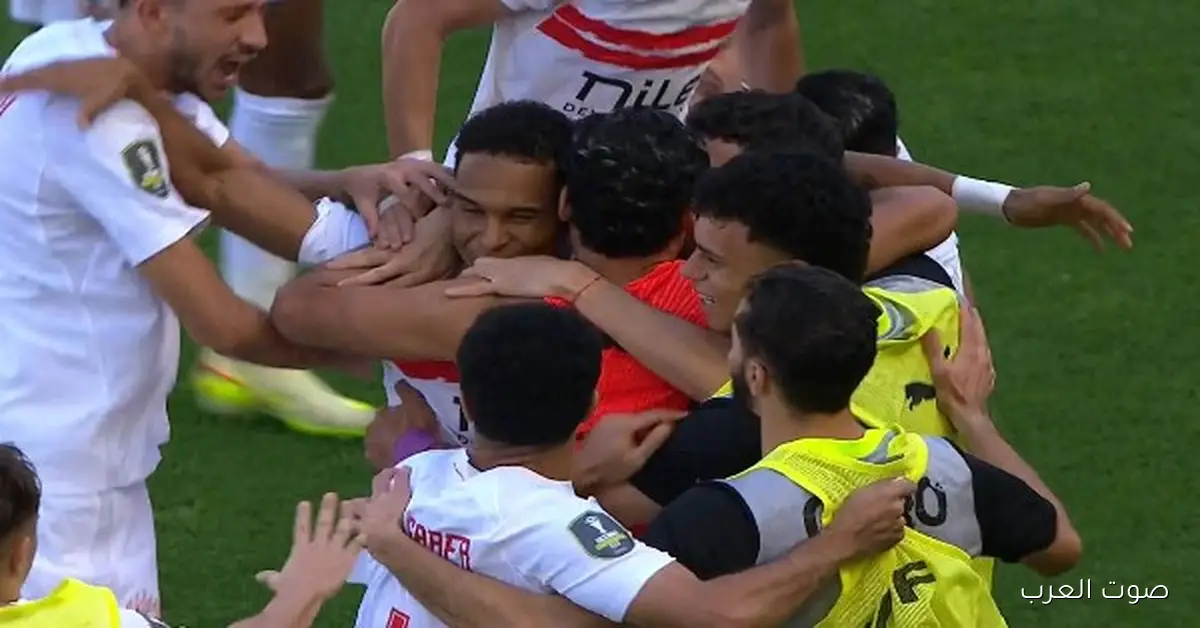 سيف الجزيري يحرز هدف سريع للزمالك في مرمى كايزر تشيفز