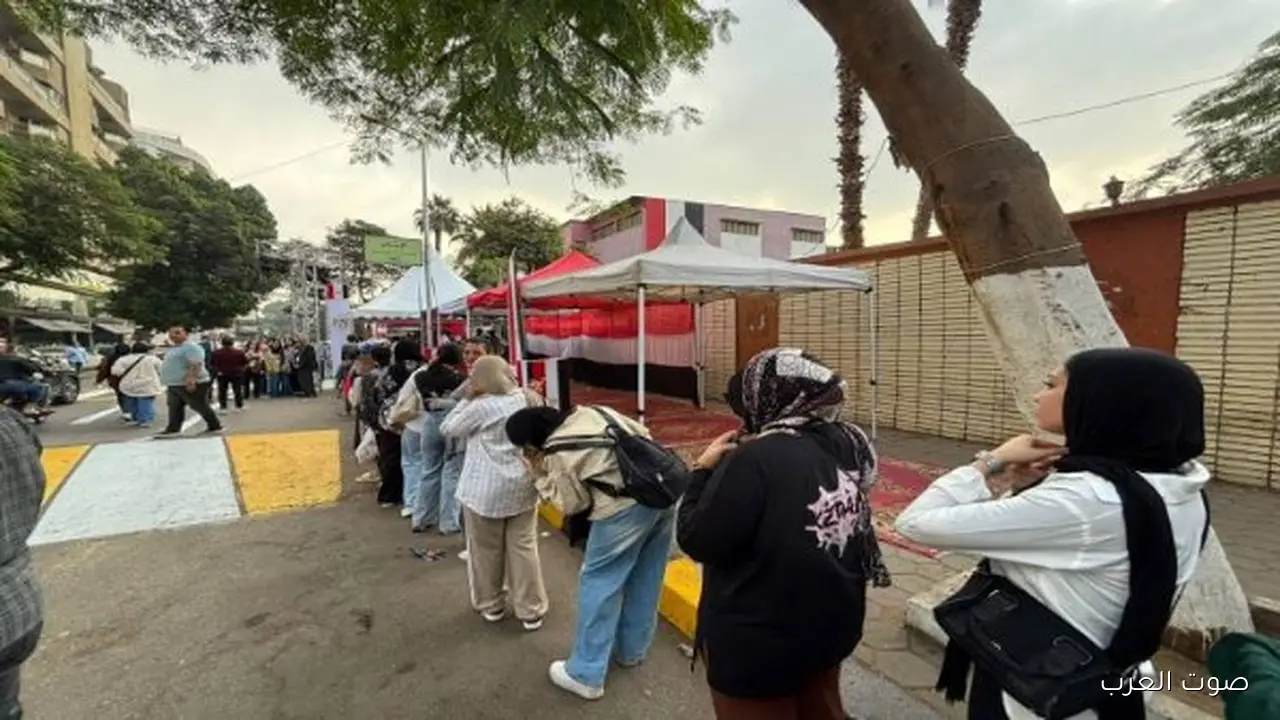 شوفوا.. لجان الهرم اتزينت بالناخبين من الصبح النهارده