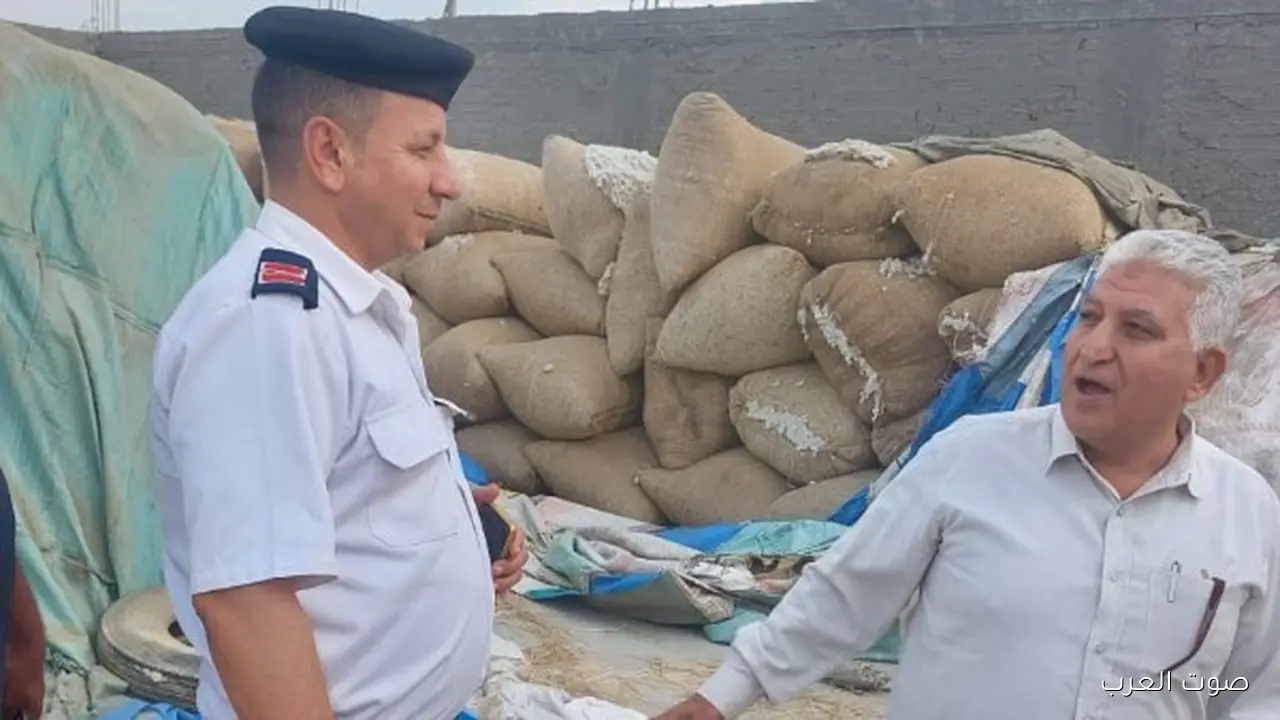ضبط شونة كبيرة لتخزين وبيع القطن من غير ترخيص في الشرقية