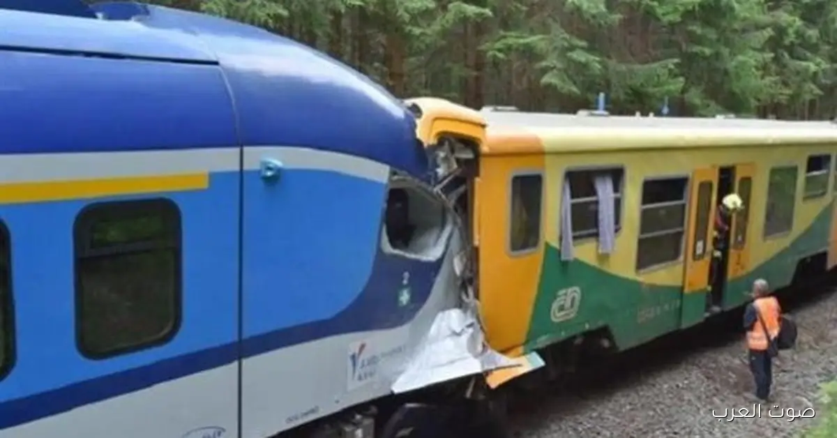 عدد المصابين في حادث تصادم قطارين في التشيك وصل لـ57 شخص