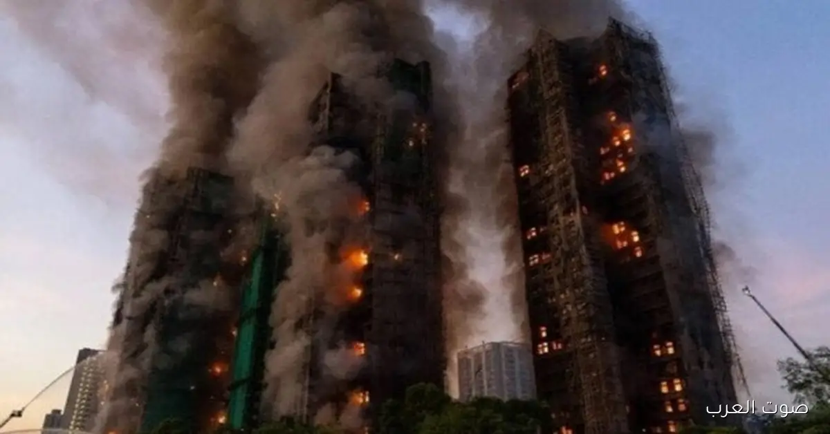 عدد ضحايا حريق هونج كونج وصل لـ83 شخص