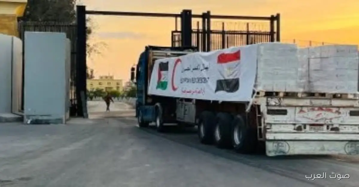 قافلة «زاد العزة» الـ76 توصل مساعدات للفلسطينيين في قطاع غزة