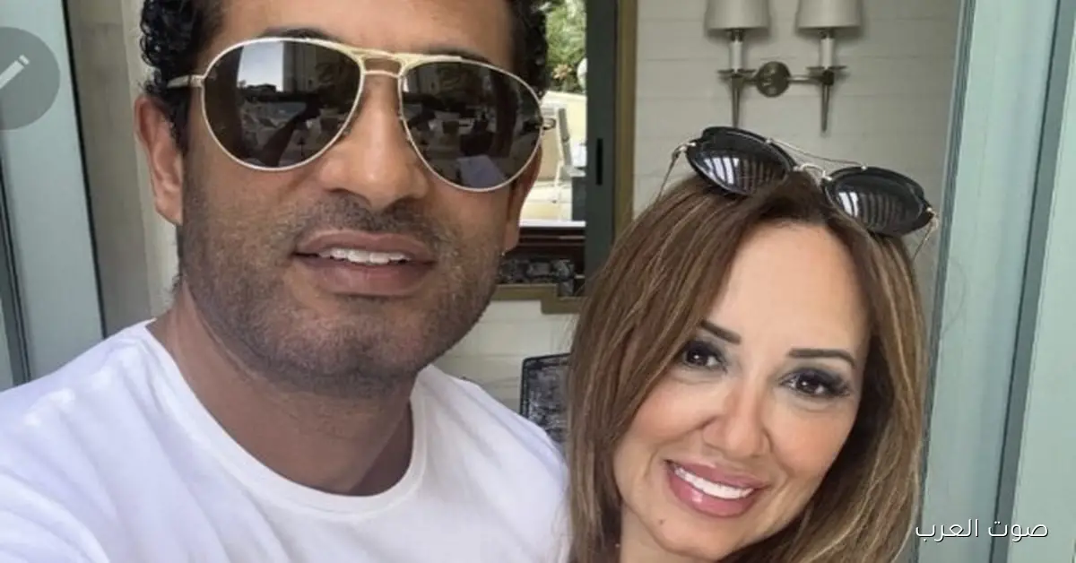 مبروك يا حبيبي.. عمرو سعد واقف جنب مراته شيماء فوزي عزيز