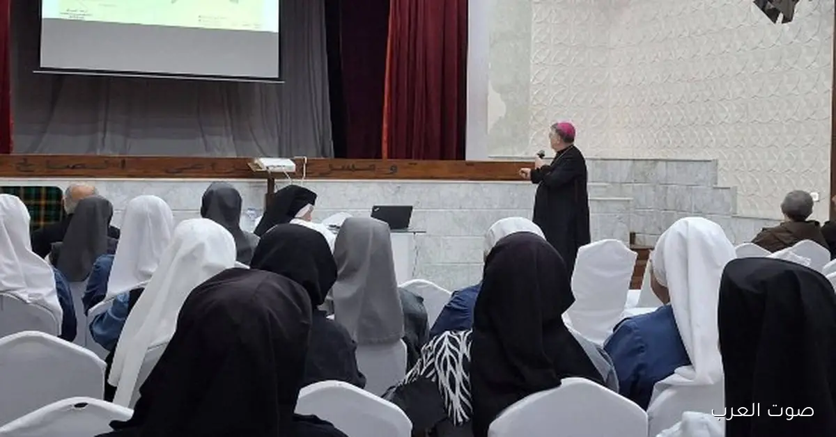 مطران الكنيسة اللاتينية في مصر يقود لقاء روحي للمكرسين قبل عيد الميلاد وذكرى مجمع نيقية الـ1700