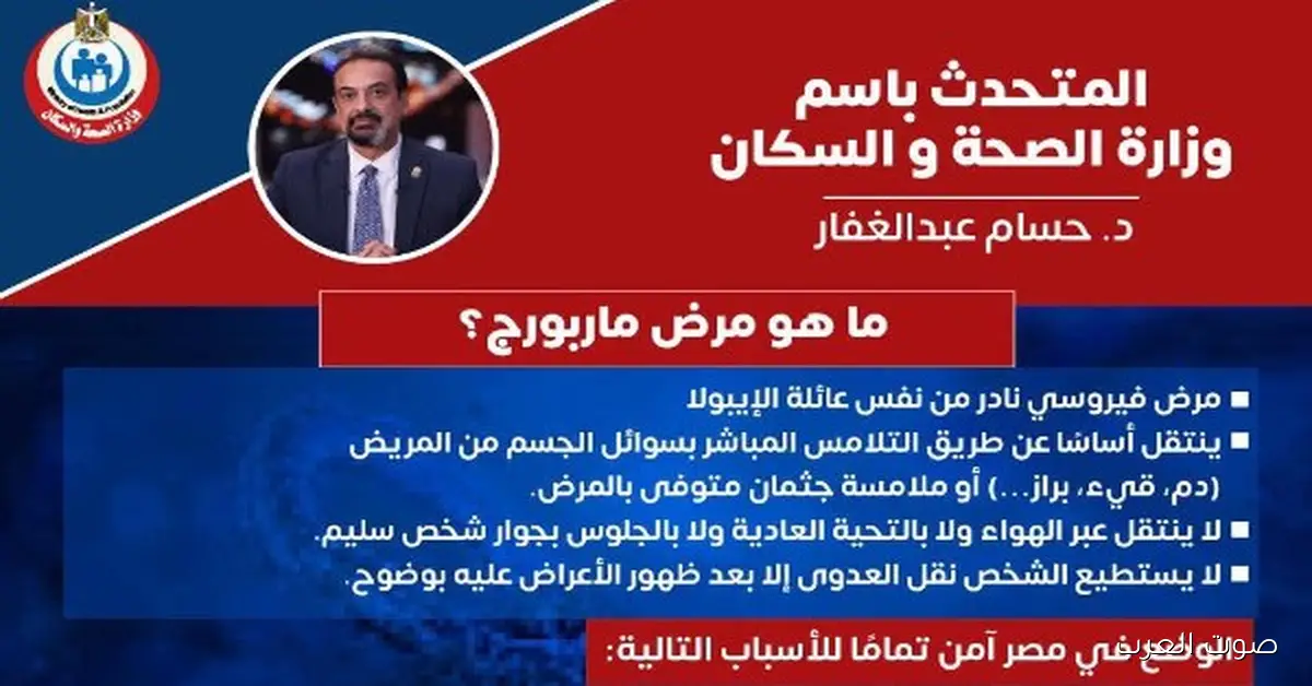 هل في حالات مرض ماربورج في مصر؟ متحدث الصحة يوضح الحقيقة