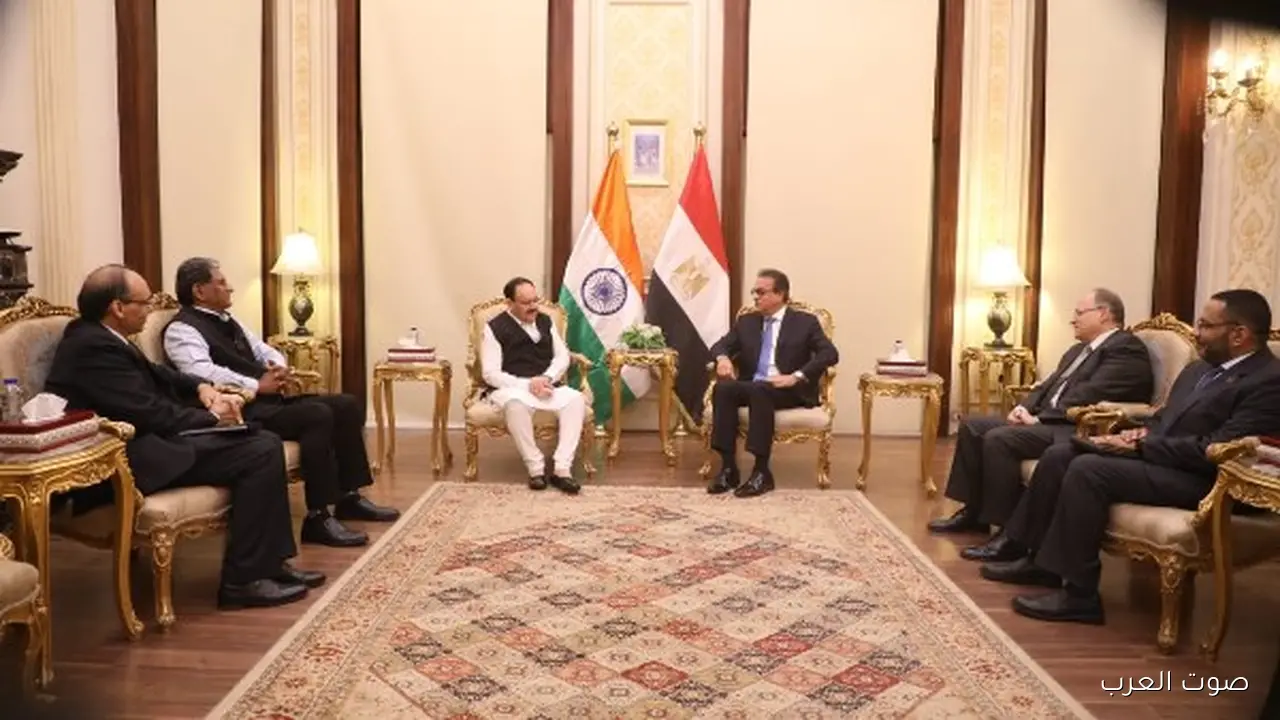 وزير الصحة يستقبل وزير الصحة الهندي عشان يتبادلوا الخبرات في صناعة الأدوية ويزودوا الاستثمارات الطبية