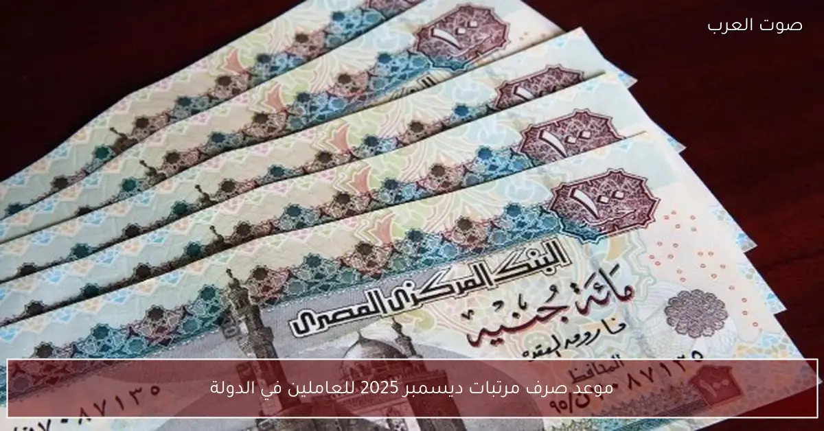 موعد صرف مرتبات ديسمبر 2025 للعاملين في الدولة