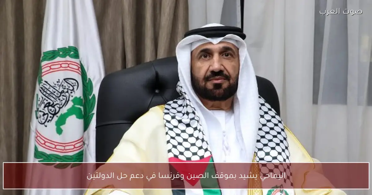 اليماحي يشيد بموقف الصين وفرنسا في دعم حل الدولتين