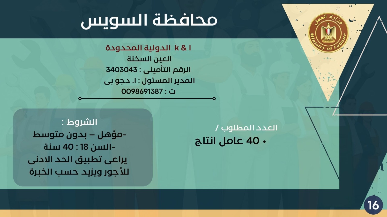 5843 وظيفة جديدة في 10 محافظات 16 1765024023 217 5843 وظيفة جديدة في 10 محافظات