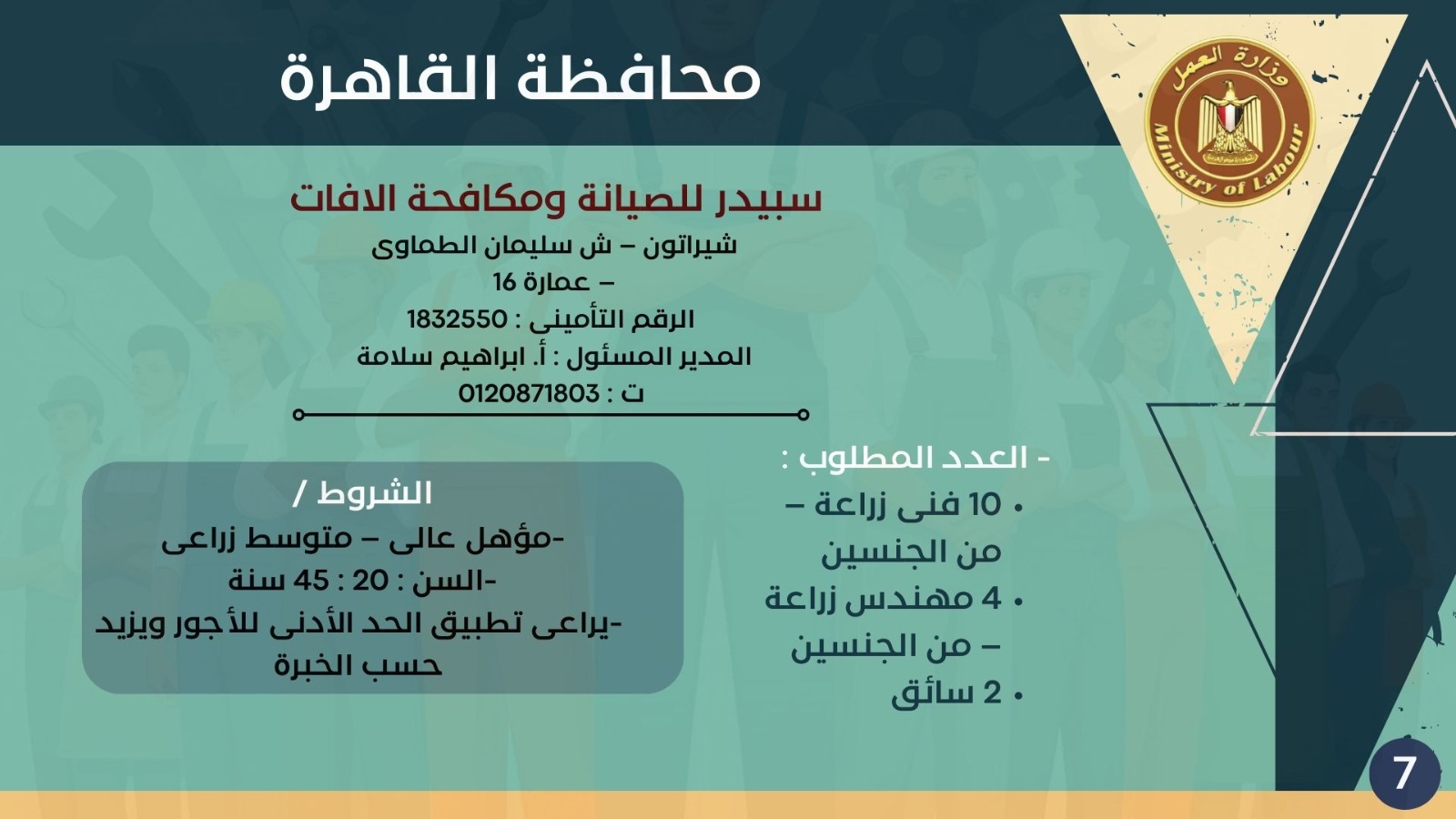 5843 وظيفة جديدة في 10 محافظات 8 1765024023 271 5843 وظيفة جديدة في 10 محافظات