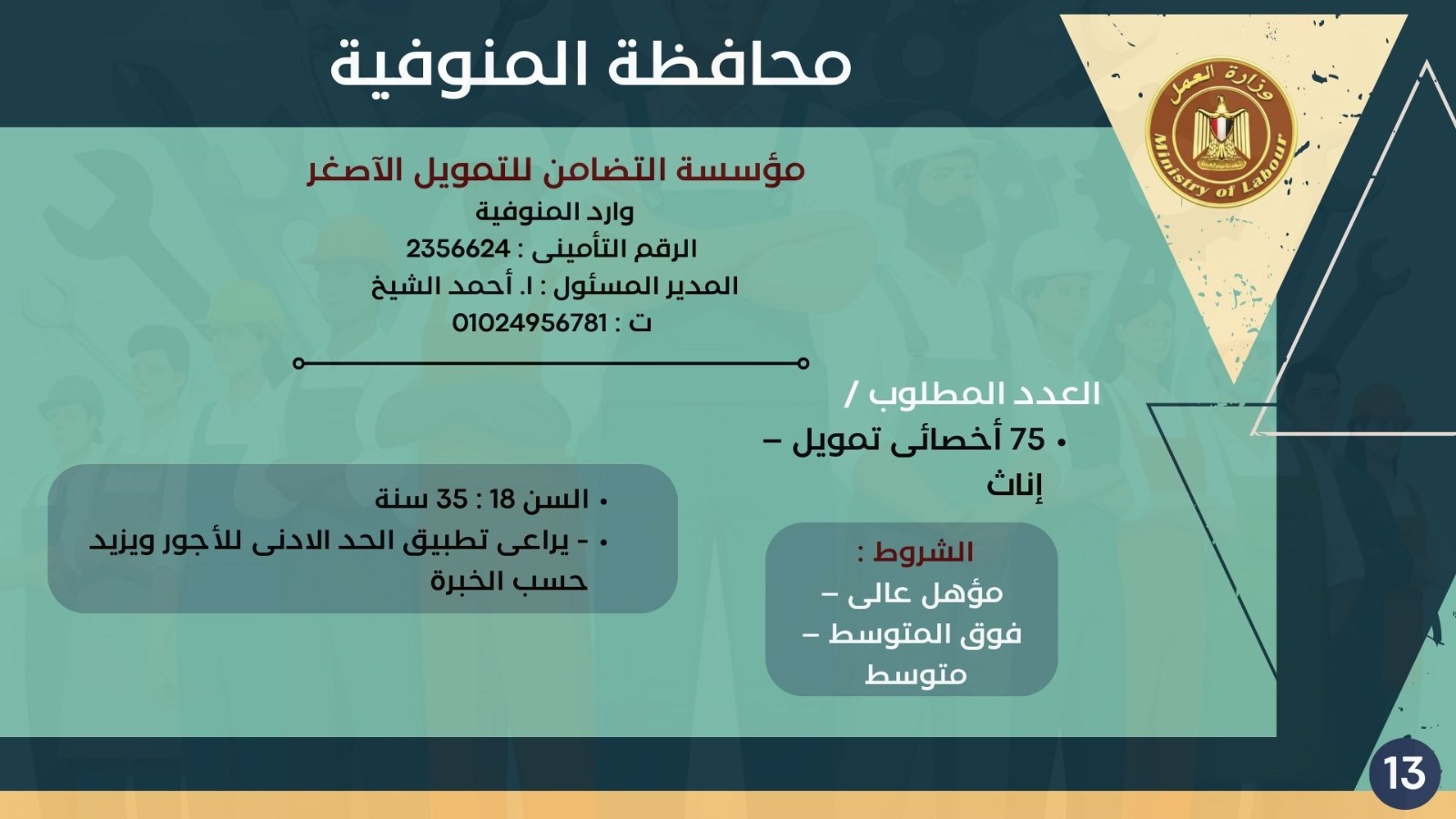 5843 وظيفة جديدة في 10 محافظات 13 1765024023 866 5843 وظيفة جديدة في 10 محافظات