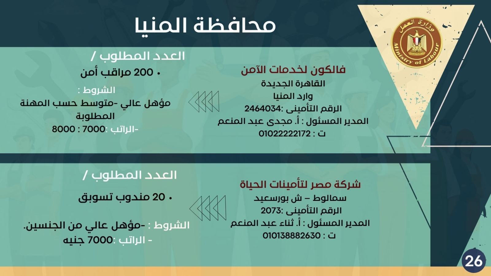 5843 وظيفة جديدة في 10 محافظات 25 1765024024 684 5843 وظيفة جديدة في 10 محافظات