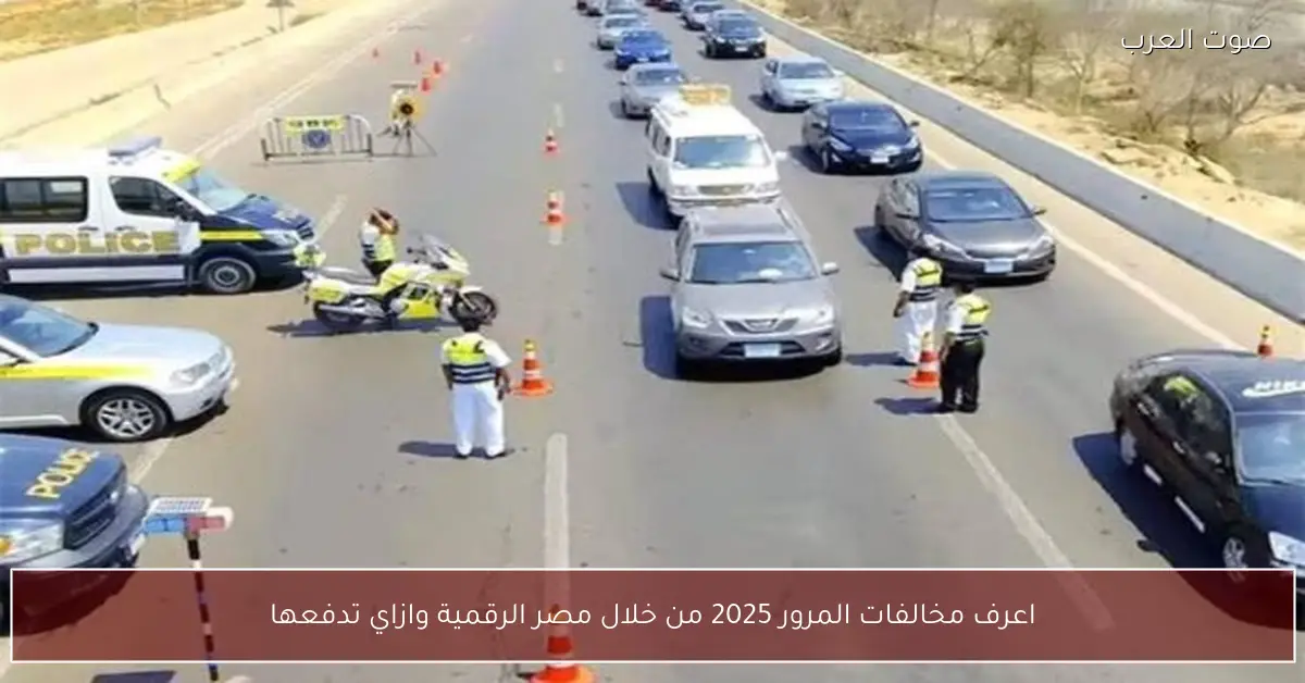 اعرف مخالفات المرور 2025 من خلال مصر الرقمية وازاي تدفعها