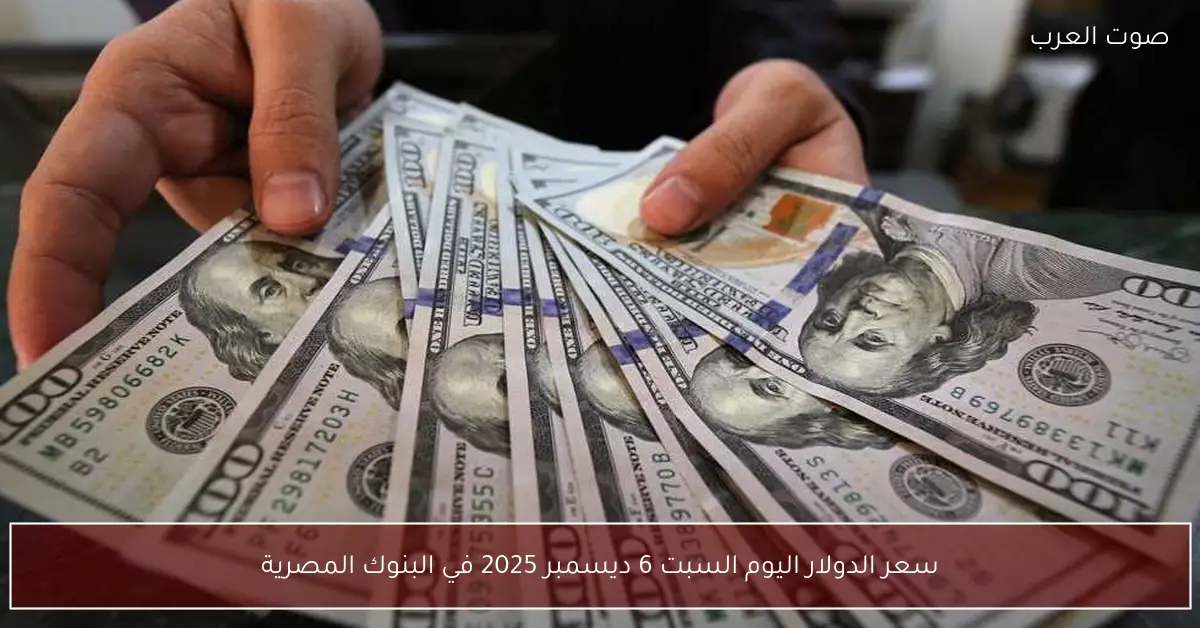 سعر الدولار اليوم السبت 6 ديسمبر 2025 في البنوك المصرية