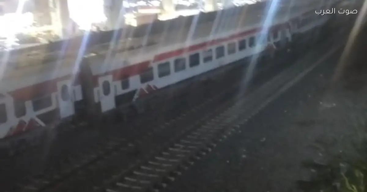 توقف حركة القطارات شوية بعد خروج عربات قطار روسي عن القضبان بين بشتيل وبولاق الدكرور