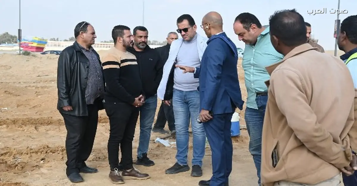 إصلاح كسر في خط المياه المغذي لمدينة الشروق