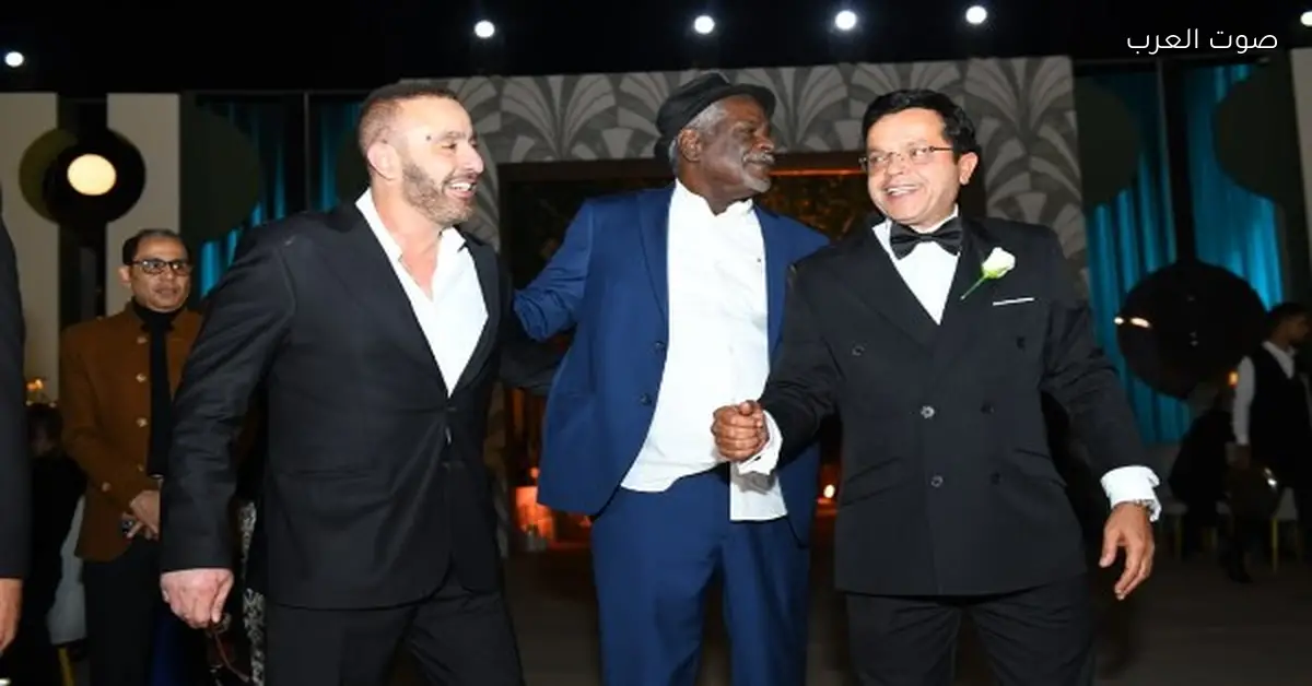 شوفوا نجوم الفن مع محمد هنيدي في فرح ابنته