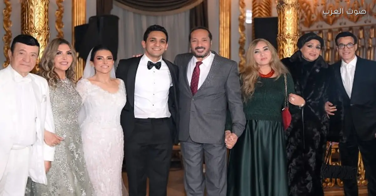 أركان فؤاد ونادية مصطفي يحتفلوا بزفاف بنتهم مع النجوم | صور