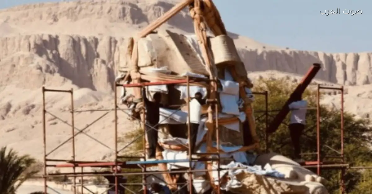 افتتاح تمثال الملك أمنحتب الثالث في البر الغربي بالأقصر النهارده