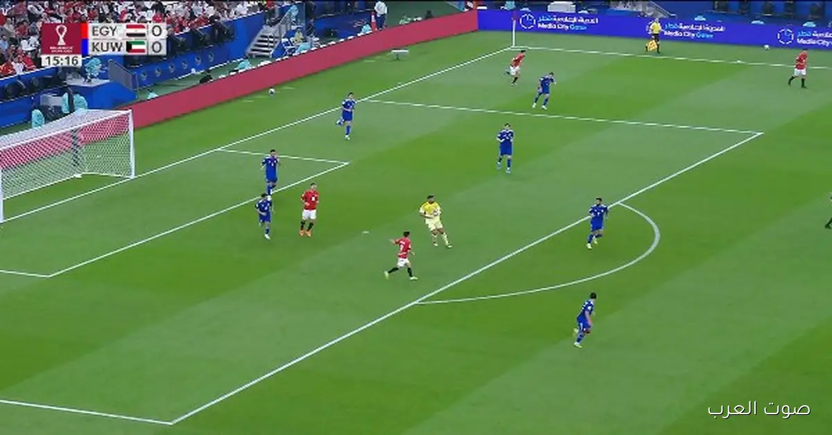 75 دقيقة.. منتخب مصر متأخر بهدف قدام الكويت في كأس العرب