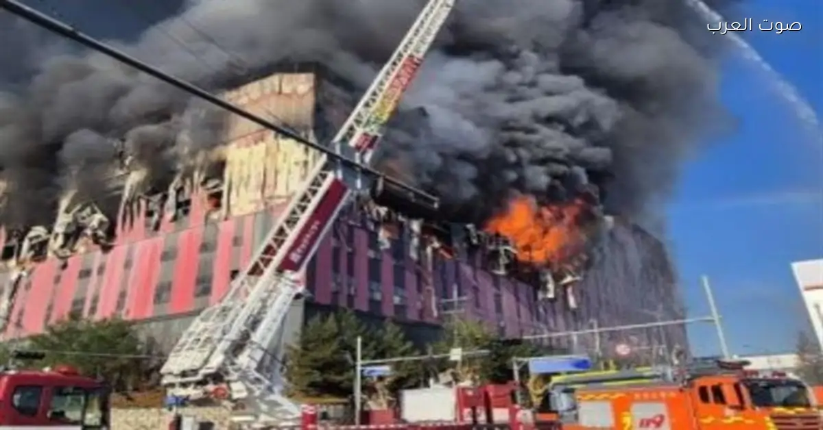 حريق كبير بعد انفجار في محطة تايان للكهرباء في كوريا الجنوبية