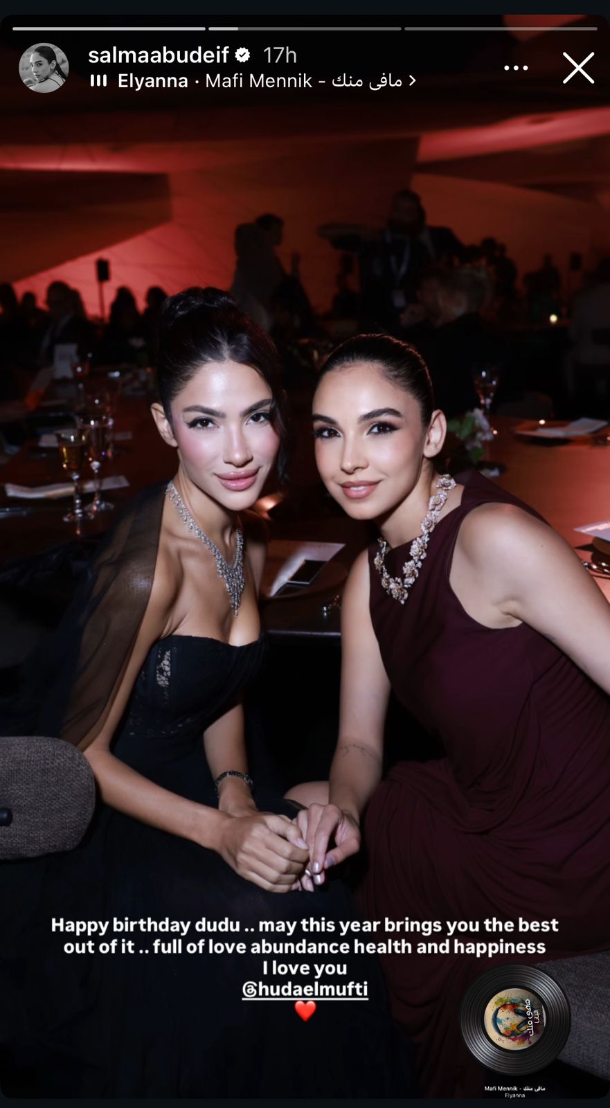 سلمى أبو ضيف بتبارك لهدى المفتي في عيد ميلادها.. تعرفوا على اللي قالته 2 سلمى أبو ضيف بتبارك لهدى المفتي في عيد ميلادها تعرفوا