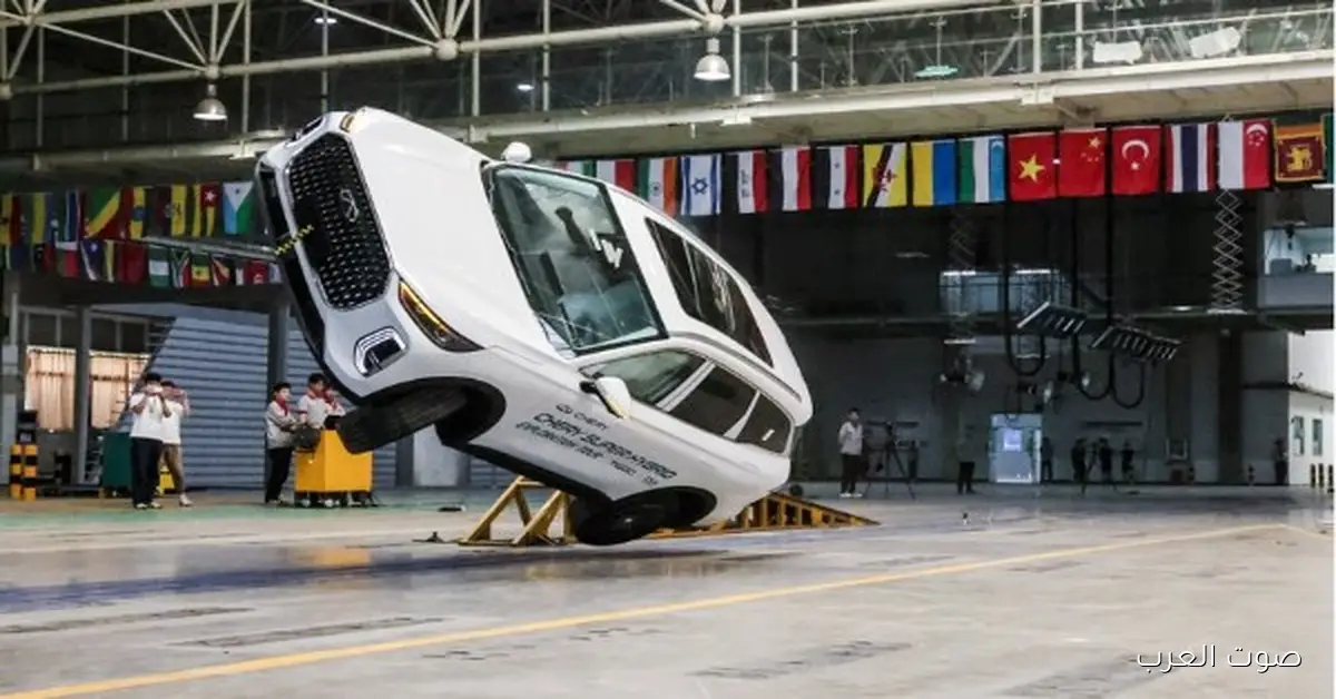 شيري تيجو 9 بتخضع لاختبارات أمان صعبة تشمل انقلاب بزاوية 180 درجة