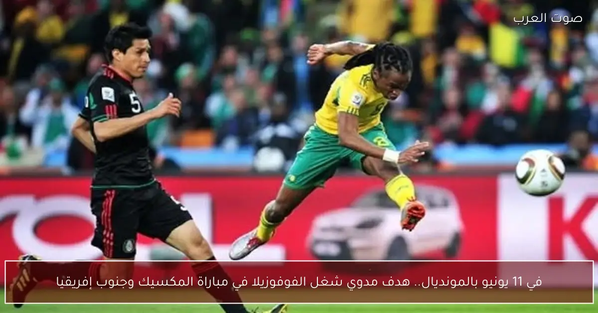 في 11 يونيو بالمونديال.. هدف مدوي شغل الفوفوزيلا في مباراة المكسيك وجنوب إفريقيا