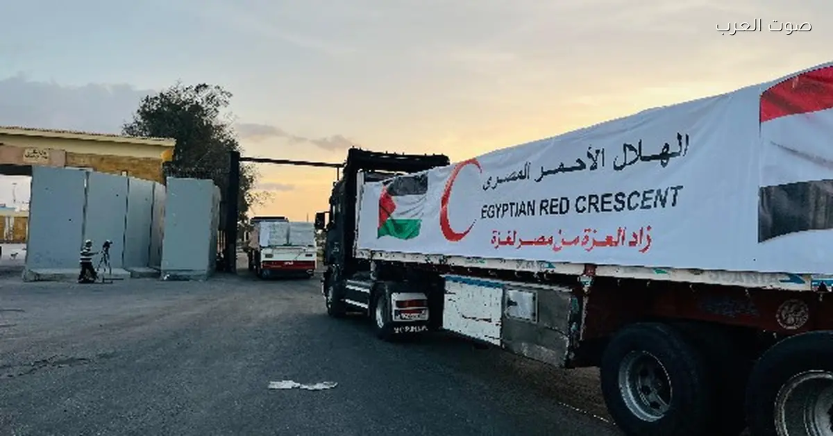 قافلة «زاد العزة» الـ91 توصل المساعدات للفلسطينيين في غزة