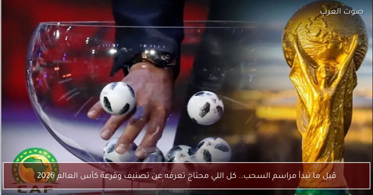 قبل ما تبدأ مراسم السحب.. كل اللي محتاج تعرفه عن تصنيف وقرعة كأس العالم 2026