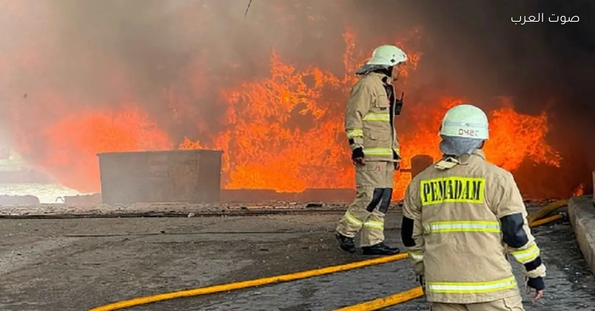 مصرع 20 فرد في حريق مبنى في إندونيسيا